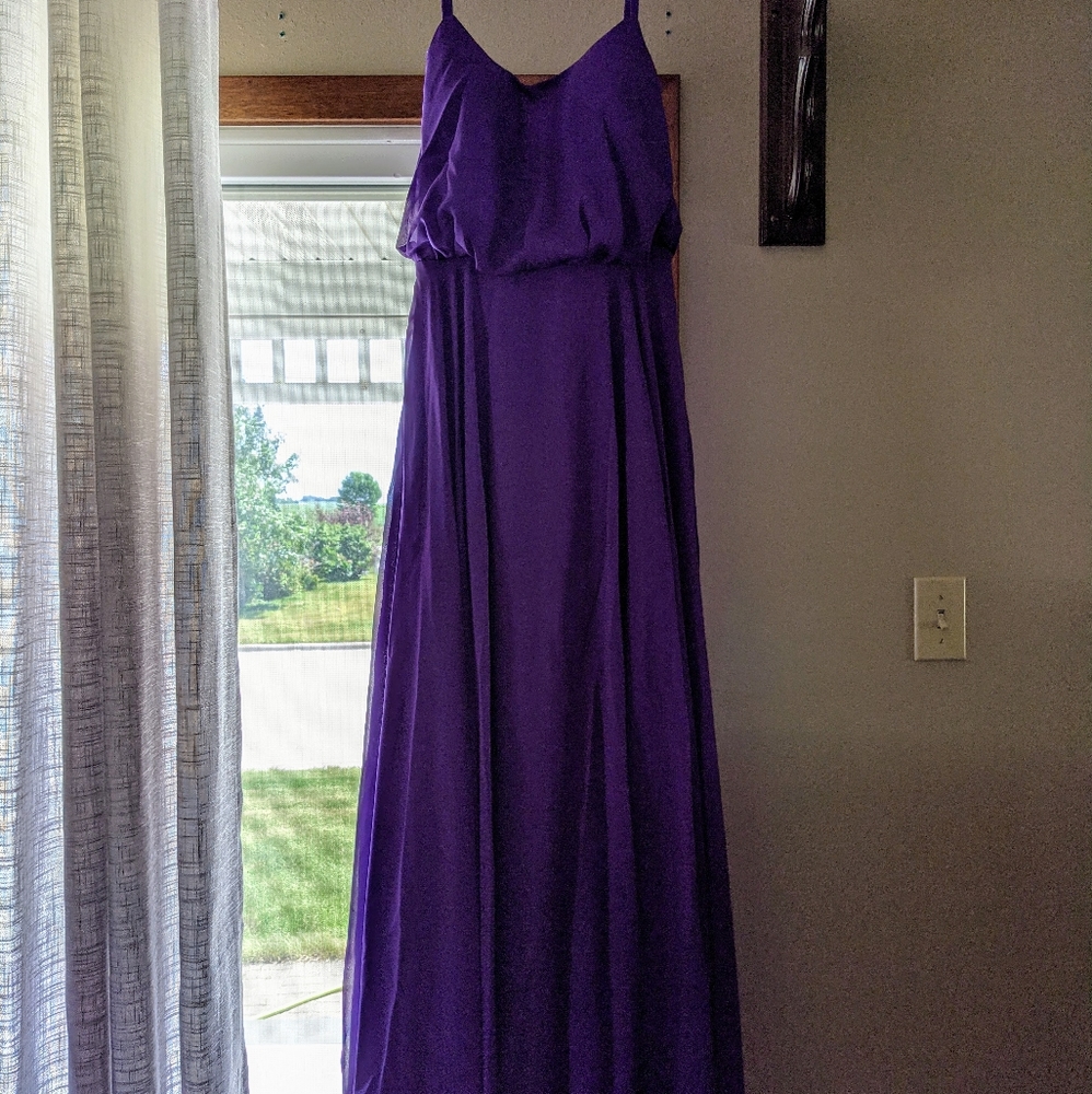 A line purple bridesmaid/formal purple